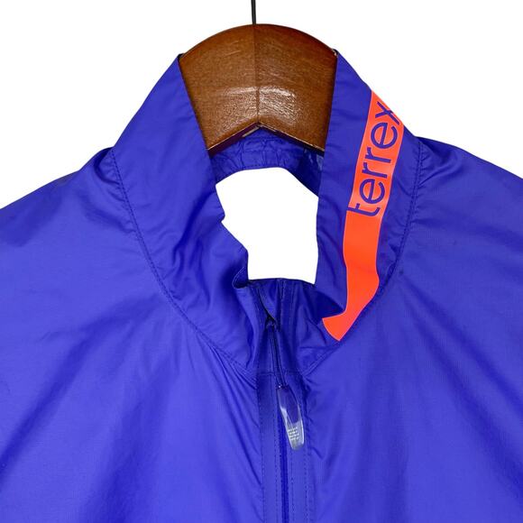 Adidas Terrex Agravic Windlatz Vest Purple 1/2 Zip Running Top Men's S - Picture 2 of 9